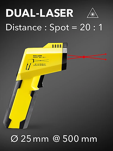Легкий контроль всех точек измеряемого объекта благодаря оптическому разрешению 20:1
