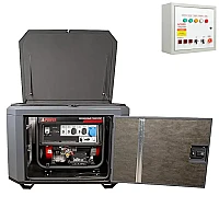 Генератор A-iPower A6000EAX в тихом зимнем кожухе 1200 RAL 7024 + блок автозапуска A-iPower 230В/400В 100А 8 ПИН